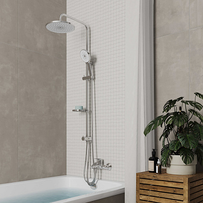 Душевой гарнитур с верхней лейкой Milardo Ideal Spa ILSSB3FM76