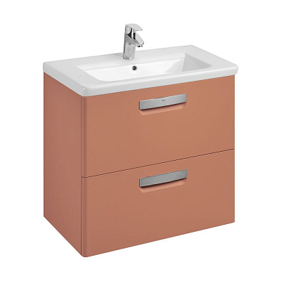 Тумба под раковину Roca The Gap Original 70, 2 ящика, терракота, ZRU9307838