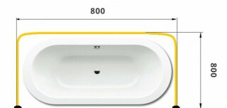 Карниз для ванны п-образный 80х80х80