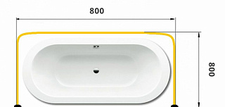 Карниз для ванны п-образный 80х80х80