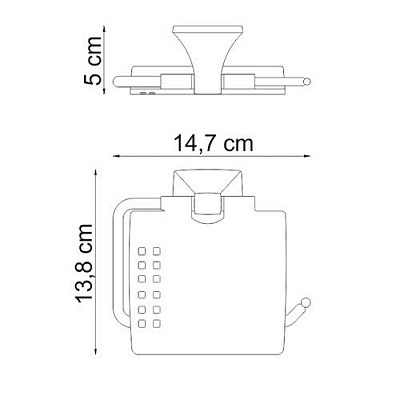 Держатель для туалетной бумаги с крышкой WasserKRAFT Wern K-2525 хром