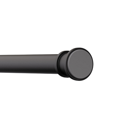 Карниз для ванной комнаты 110-200 см, черный матовый, IDDIS, RSB0120i14