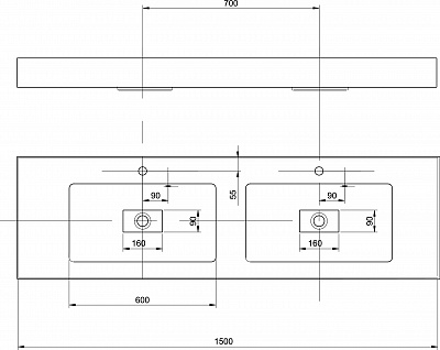 Раковина Акватон Ричмонд 150 1A70573KRD010