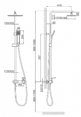 Душевая система D&K DA1313701A04