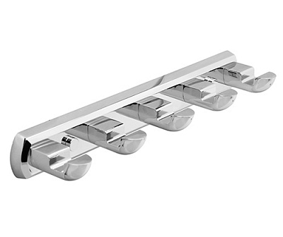 Кронштейн настенный, 5 крючков WasserKRAFT Kammel K-8375 хром