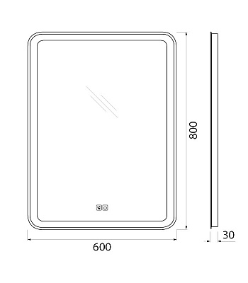 Зеркало BelBagno SPC-MAR-600-800-LED-TCH-PHONE