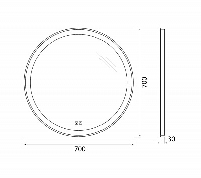 Зеркало BelBagno SPC-RNG-700-LED-TCH-PHONE