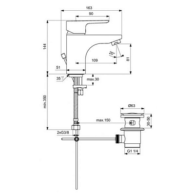 Комплект смесителей Ideal Standard Ceraplan III B1118AA