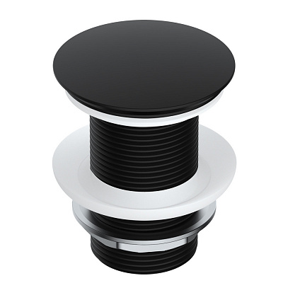 Донный клапан для раковины WK A245 Push-up без перелива PVD-покрытие черный Soft-touch