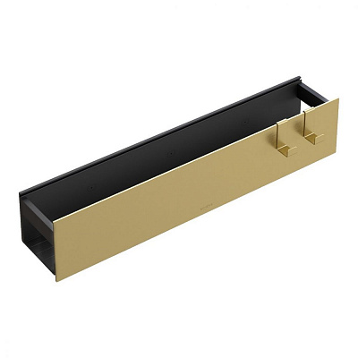 Полка настенная 60см + 2 крючка Boheme Matt Gold 10966-MG