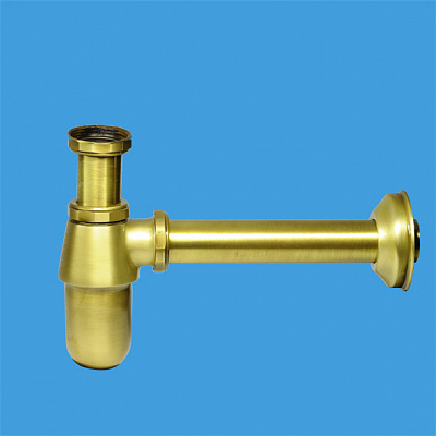 Сифон бутылочный 1 1/4"х32мм металлический с низкой колбой McAlpine MR3237-AB-NW