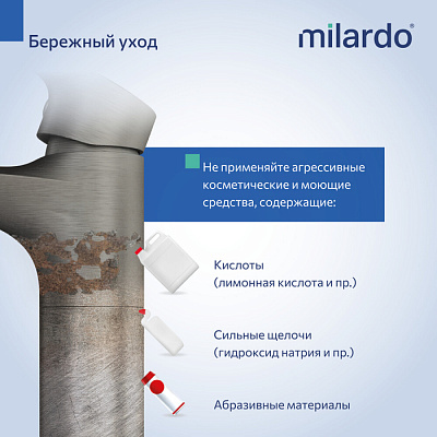 Встраиваемый смеситель с гигиеническим душем, графит, Milardo Rora RORGMR0M08