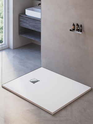 Душевой поддон 110х80 RGW ST-0118W Белый Прямоугольный Ø 90 мм Каменный 16152811-01