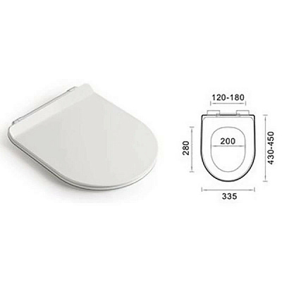 Сиденье для унитаза Cerutti	8516 UF дюропласт с микролифтом ORTLER 34см