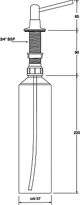 Диспенсер для жидкого мыла с латунной крышкой McAlpine HC20-CPB хром