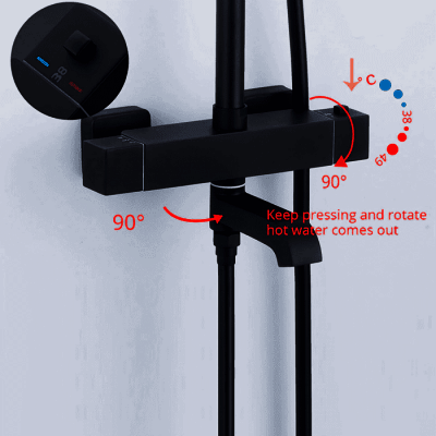 Душевая система с термостатом Gappo G2491-6
