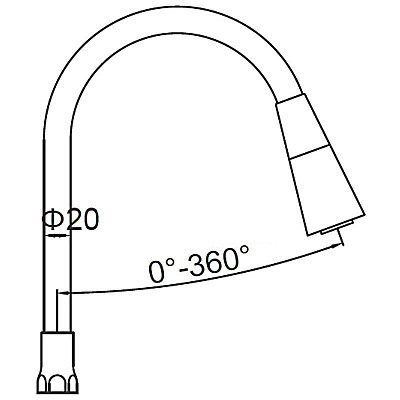 Излив силиконовый Ledeme L7507-9