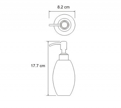 Дозатор для жидкого мыла, 330 ml WasserKRAFT Ruwer K-6799