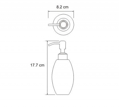 Дозатор для жидкого мыла 330мл WasserKRAFT Ruwer K-6799 хром
