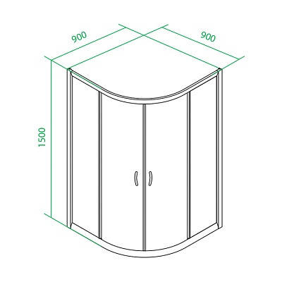 Душевой угол Iddis Glass TF90MH