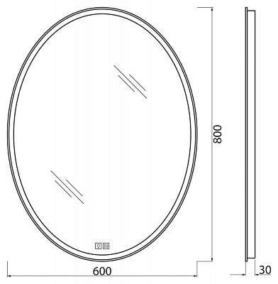 Зеркало BelBagno SPC-VST-600-800-LED-TCH-WARM с подогревом
