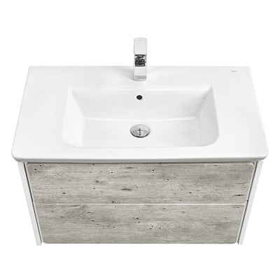 Тумба под раковину Roca Ronda 80 белый матовый/бетон ZRU9303004