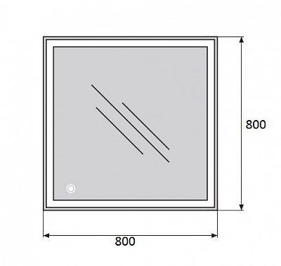 Зеркало BelBagno SPC-GRT-800-800-LED-TCH