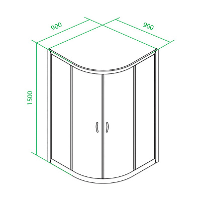 Душевая кабина 90х90х150 Iddis TF90MH