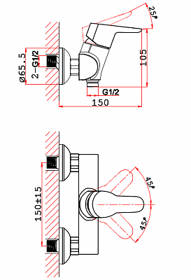 Смеситель для душа VRI Burano HG901131