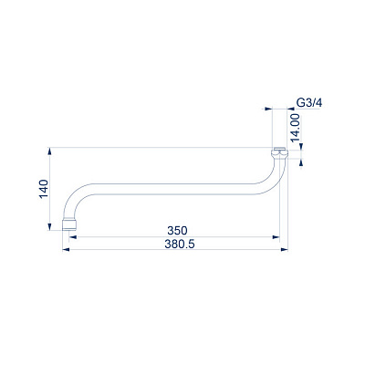 995S35C2SM излив 35, S-образный Optima Home