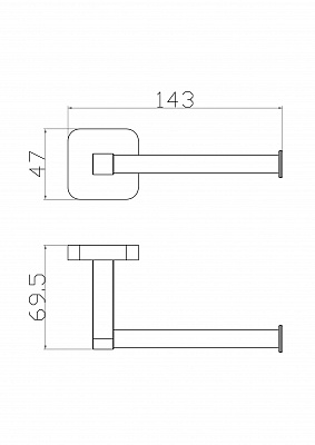 Держатель для туалетной бумаги без крышки Wonzon & Woghand still, хром ww-6616