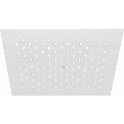 Душевая насадка WasserKRAFT 254 25x25, 112 форсунок, нерж. сталь покрытие белый Soft-touch