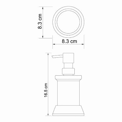 Дозатор для жидкого мыла, 170 ml WasserKRAFT Isar K-2399