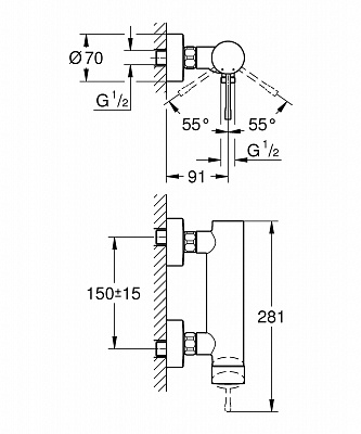 Смеситель для душа GROHE ESSENCE 33636001