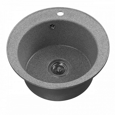 Мойка кухонная Шелли круглая серый AQUATON 1A734732SS230