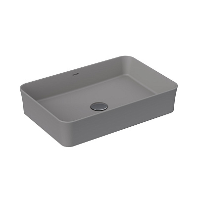 Раковина Berges Ego SL накладная 55x38 см матовый серый без отверстия под смеситель 181069