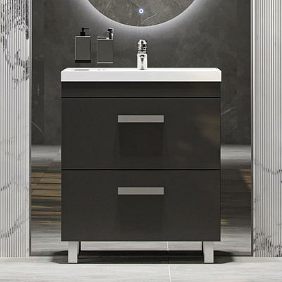 Тумба под раковину Orlando 700-0-2 графит (для раковины 217257) Velvex tn.ORL.CLA.70.2Y графит