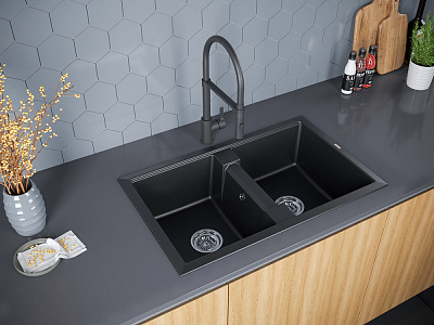 Мойки для кухни IT-GRANIT Paulmark Tandem 80/2 PM238150-BL