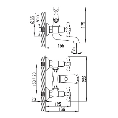 Смеситель для ванной Iddis Jeals 27004T2K