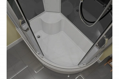 Душевая кабина 120x80x215 Erlit с высоким поддоном, с сиденьем ER3512TPL-C2-RUS