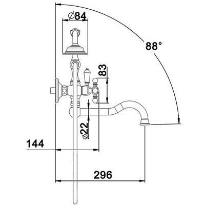 Gappo G3289 Смеситель для ванны, хром