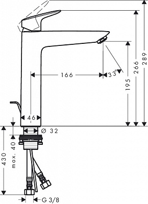 Смеситель для умывальника Hansgrohe Logic 71090000