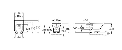 Унитаз подвесной Roca Leon ZRU9307612
