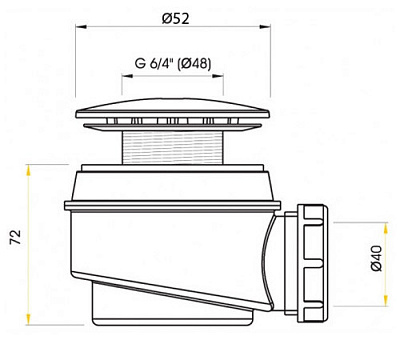 Сифон для поддона Kolpa-san A47 fi52