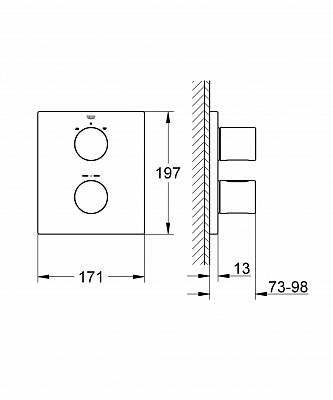 Панель для термостата GROHTHERM 3000 COSMO 19567000