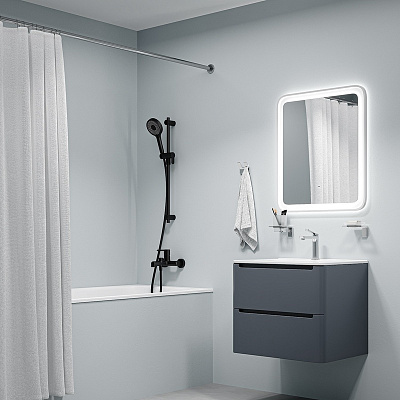 Лейка для душа Optima Home OPH3FB0i18 черная матовая