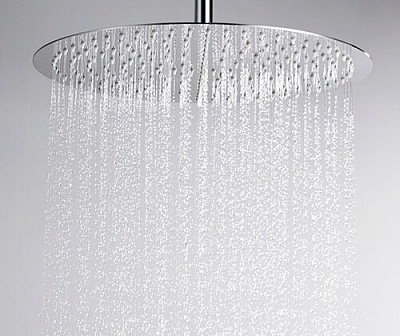 Верхняя душевая насадка 40см  круглая WasserKraft  A117 нержавеющая сталь хром