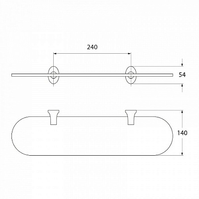 Полка Iddis Leaf LEASBG0I44