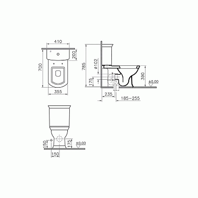 Унитаз-компакт Vitra Serenada 9722B003-7205