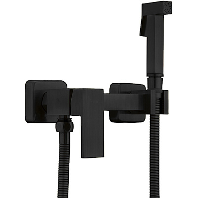 Гигиенический душ со смесителем Frap F7504-6 чёрный